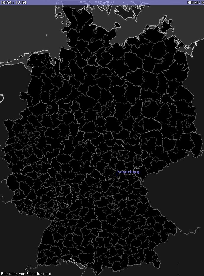 Villámtérkép Németország 2024.04.25 13:44:59